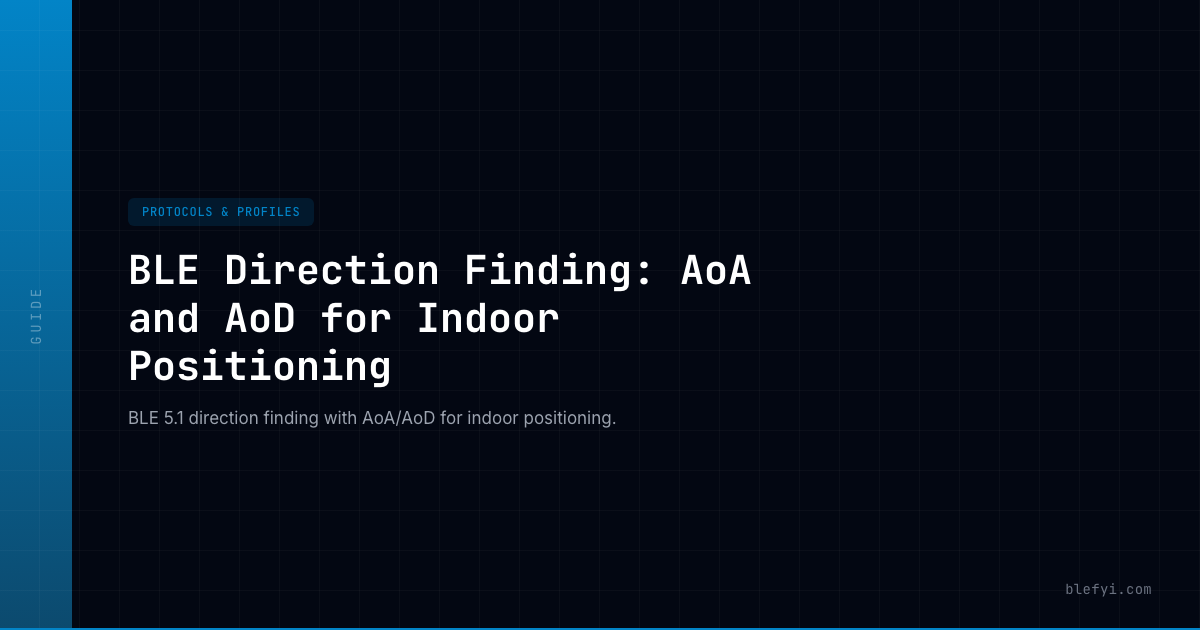 Directional Finding Unit BLE Direction Finding: AoA and AoD for Indoor Positioning — BLEFYI