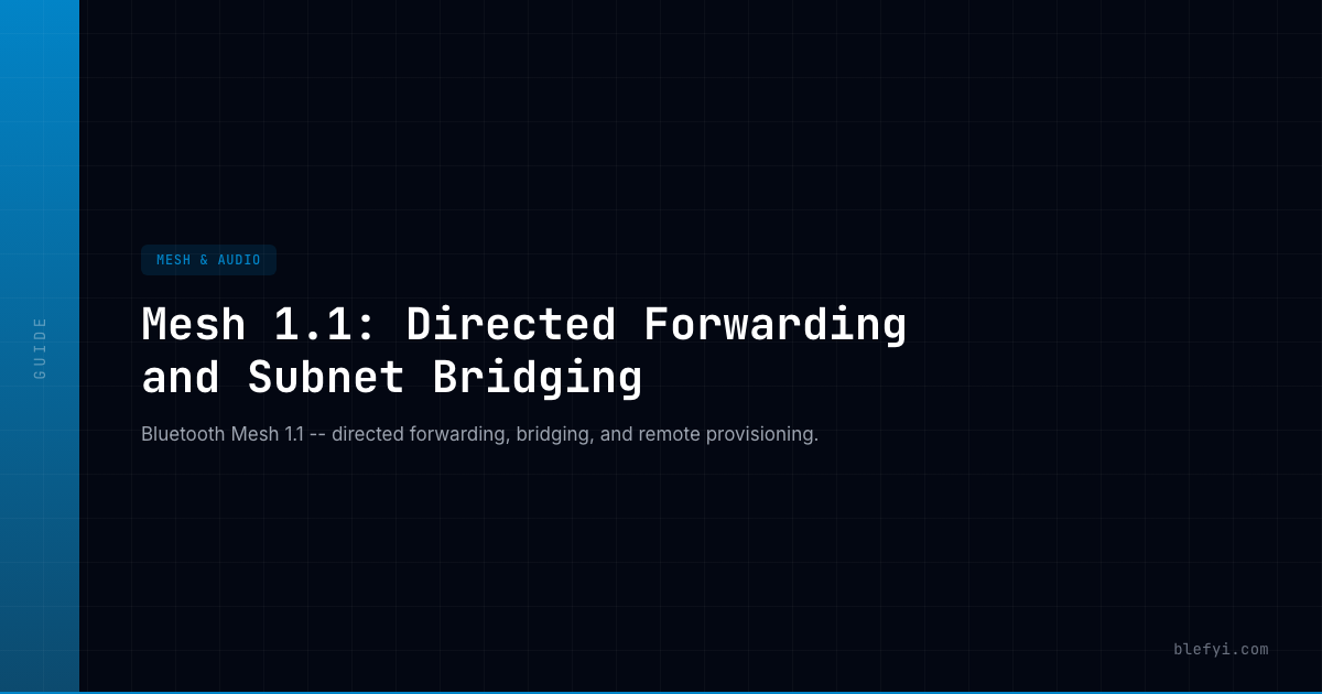 Mesh 1.1: Directed Forwarding and Subnet Bridging — BLEFYI